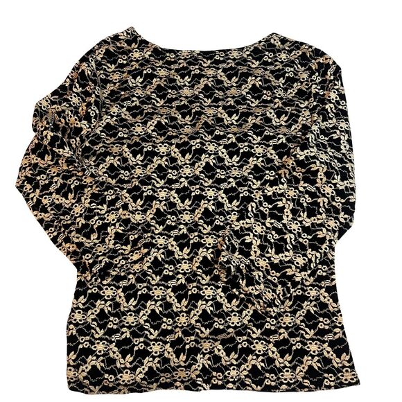 CDW Blouse Womens Large V Neck Long Sleeve Preppy Y2K Babydoll Fairycore Top - Picture 7 of 10